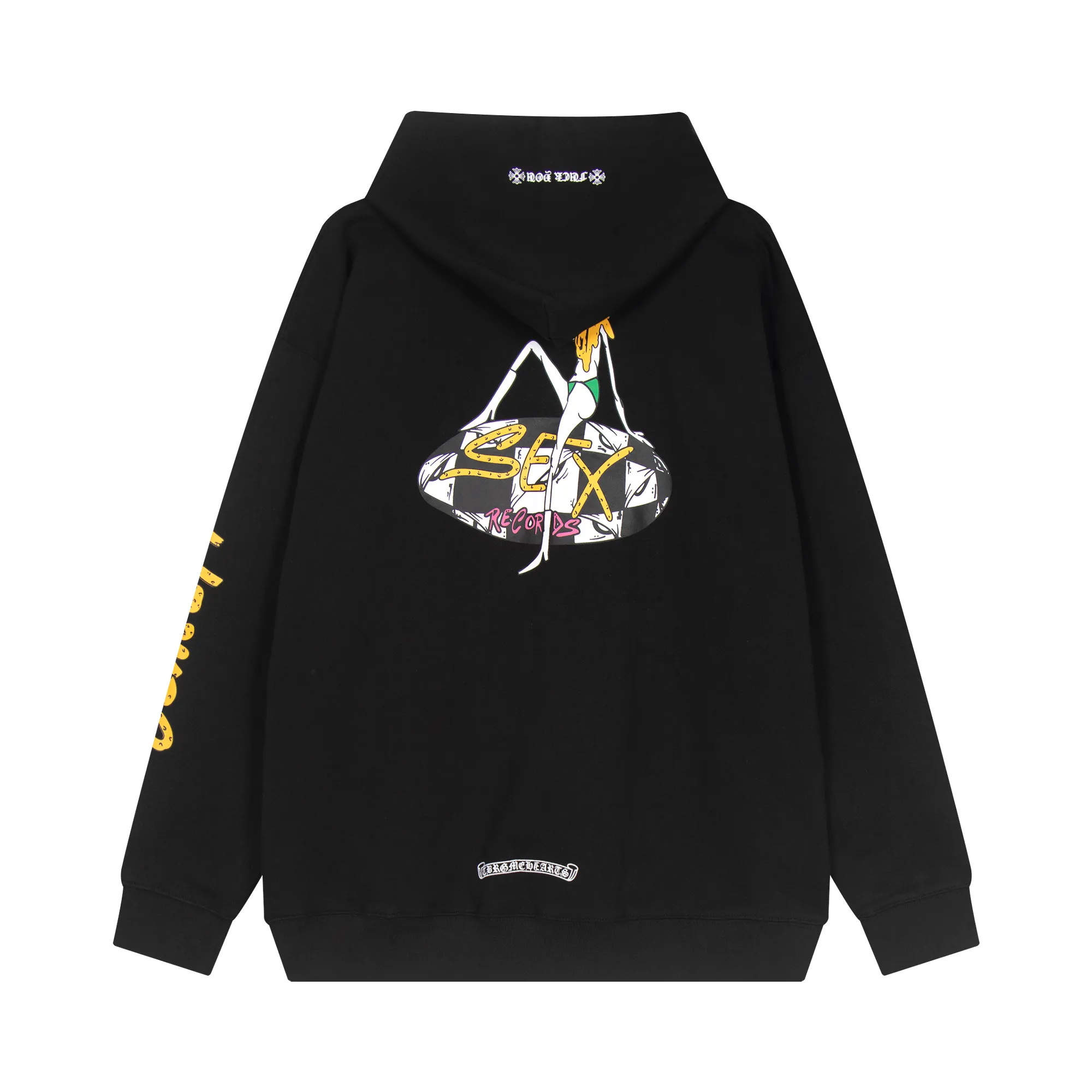P270 Chrome Hearts Chrome Hearts Limited Graffiti Embroidery Hooded Sweatshirt Size: SMLXL Color: Black